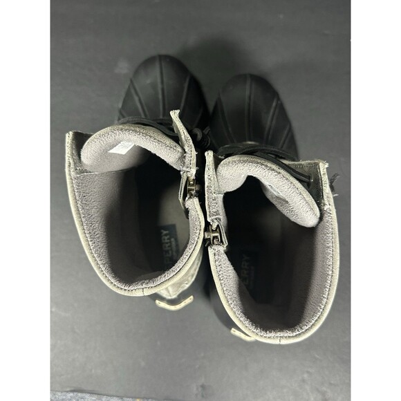 Sperry Saltwater Duck Boots Black Gray Women's Size 8.5 - Picture 9 of 10